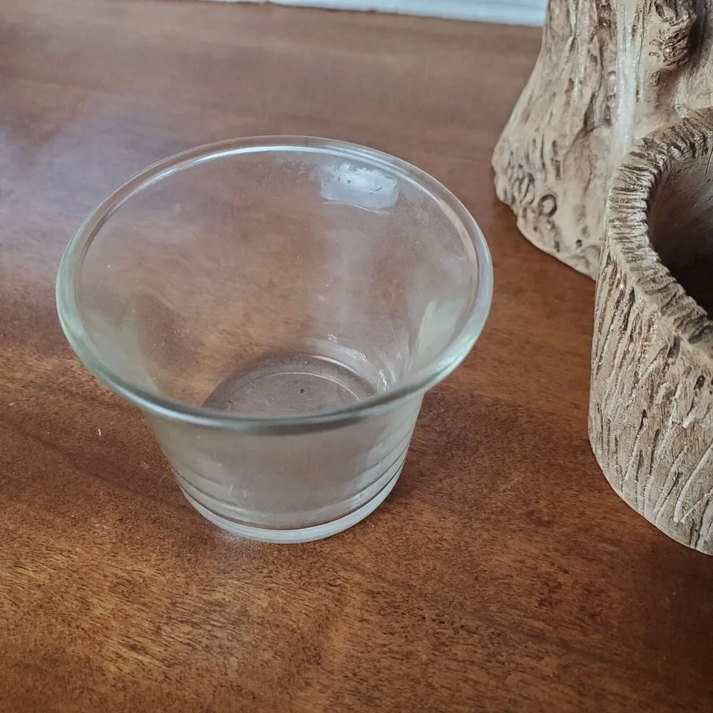 Ricardo Vintage Wood Carving Votive Candle Holder Fancy Couple Kissing On Bench